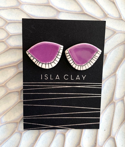 Isla Clay - Handmade Earrings - Abstract Studs