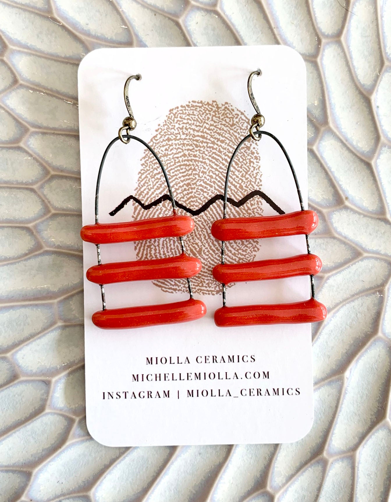 Miolla Ceramics - Handmade Earrings - Ladders